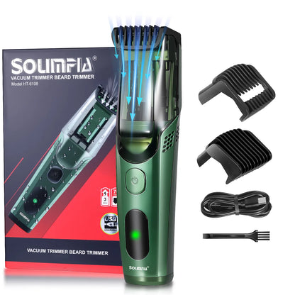 Hatteker Beard Trimmer for Men Cordless Adjustable Beard Mustache Trimmer with Built-in Vacuum Wet/Dry Clipper Travel-Friendly