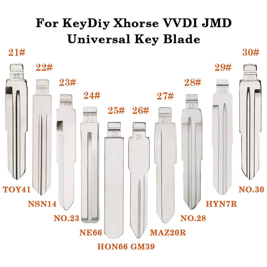 21-30# Universal Uncut Remote Flip Car Key Blank Blade For KeyDiy KD Xhorse VVDI JMD For Nissan Opel Suzuki Honda Chevrolet Kia