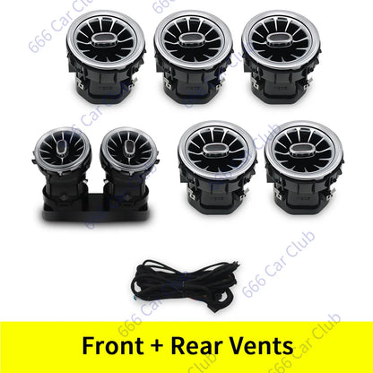 3/12/64 Colour Car LED Ambient Light For Mercedes-Benz C GLC Class Coupe W205 C43 C63 X253 LED Air Vent Speaker Decorative Lamp