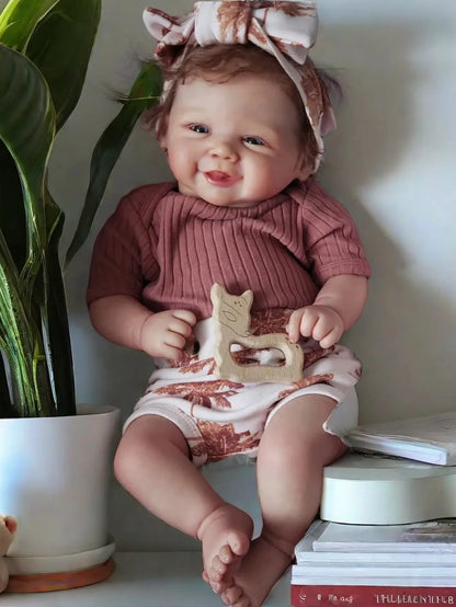 18 Inch Vivienne 3D Painted Skin bebe ruborn de silicona reborn dolls Soft Vinyl Touch feel Dolls