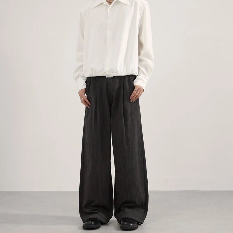 Unisex Black White Stripe Baggy Pants Wide Leg Loose Fit Contrast Color Casual Streetwear Hip Hop Y2K Trousers Men Women Fashion