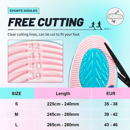 【Xxin】Arch Support Insole Orthopedic Shoe Pad Flat Foot Insert Sport Elastic Breathable Insoles Size35-46