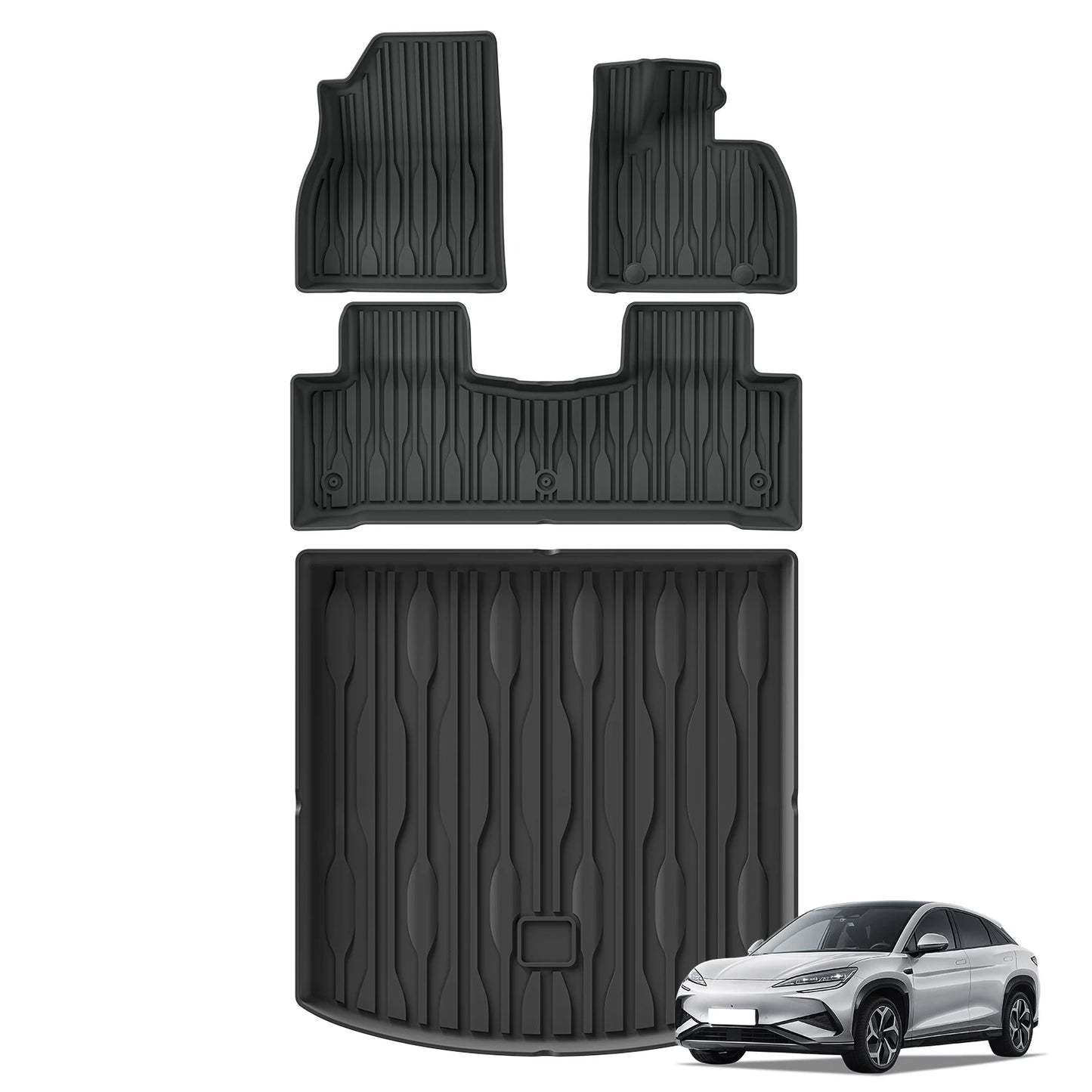 Right Drive for BYD Sealion 7 EV Model 2024 2025 TPE 3D Car Floor Mats Cargo Liner Pad Waterproof All- Weather Accessories