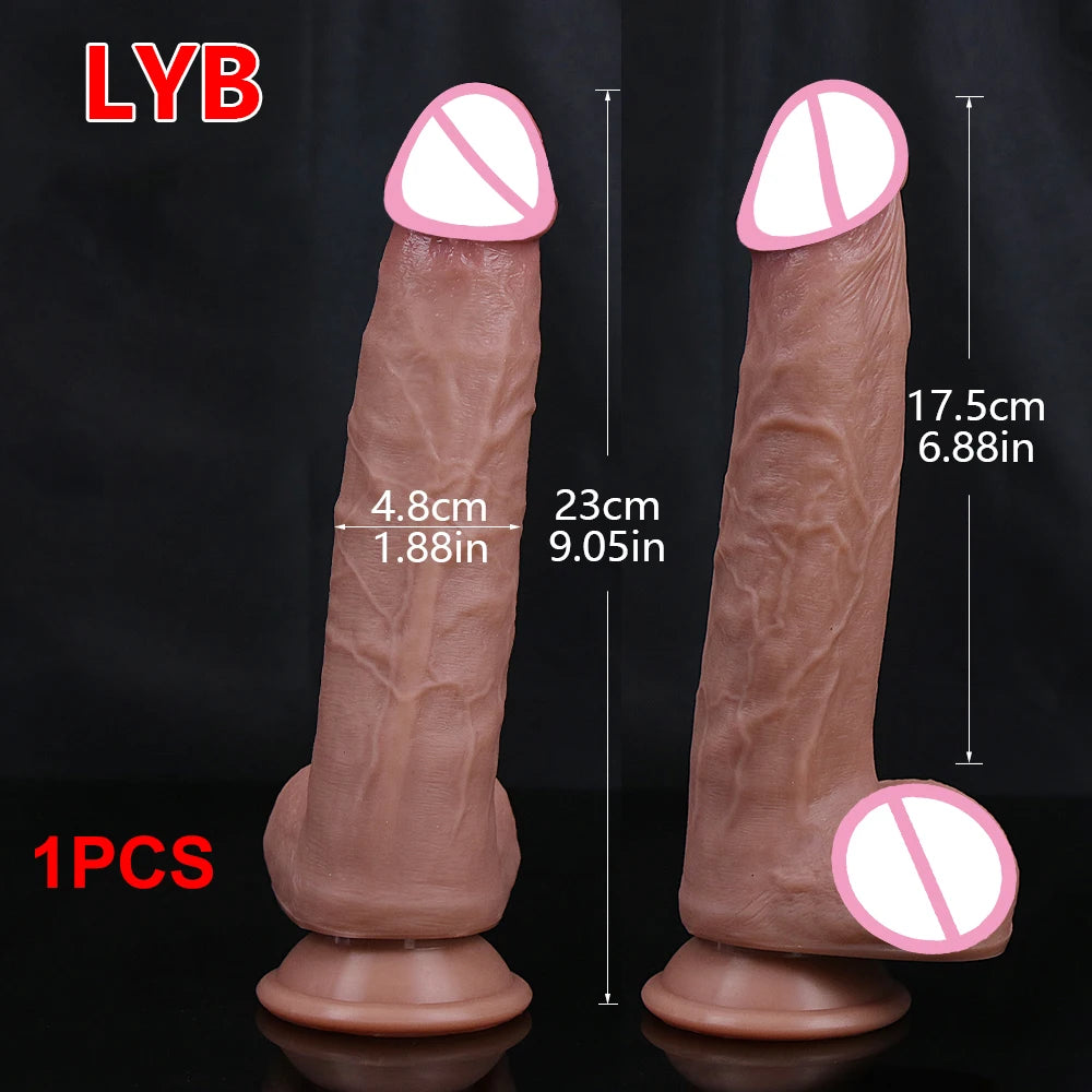 Cheap 5 Sizes Silicone Big Dildo Realistic Skin Feel Fake Penis Soft Small Cock Woman Man Masturbation Suction Cup Anal Sex Toys
