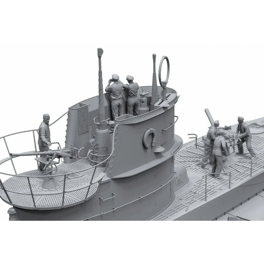1/35 Resin Unpainted Model Kit, Military Theme, German Submarine and Commander (6 Figures) Unassembled and Unpainted GK