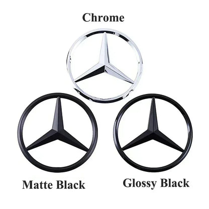 AAA 3d ABS Black Rear Trunk Star Logo For Mercedes Benz W203 W204 W205 W212 W213 W176 W177 W222 W223 W117 W246 X156 X253