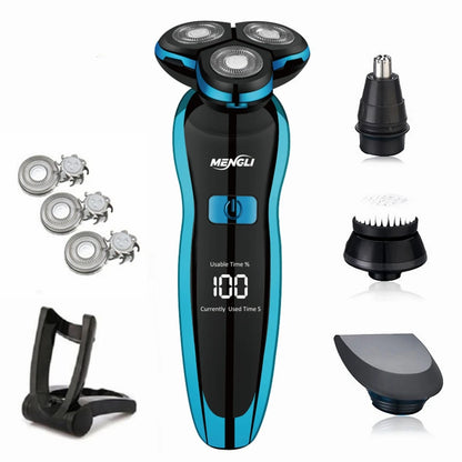 ZOZEN Rotary Electric Shaver Rechargeable Electric Razor Shaving Machine for Men Beard Trimmer Waterproof Wet-Dry Use ZN3015