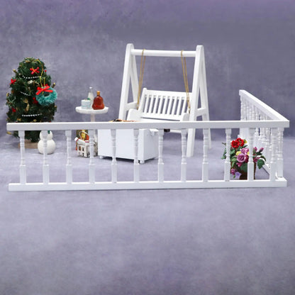 Simulation Dollhouse Railing Living Room Home Kitchen Life Scene garden Room 1:12 Scale Wooden Fence Handrail Decoration