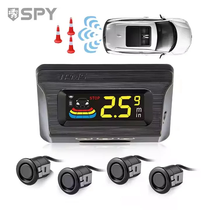 Spy Wireless Car Parking  Radar With 4 Sensors Reverse LCD Display Car Parktronic Monitor Detector System 22MM