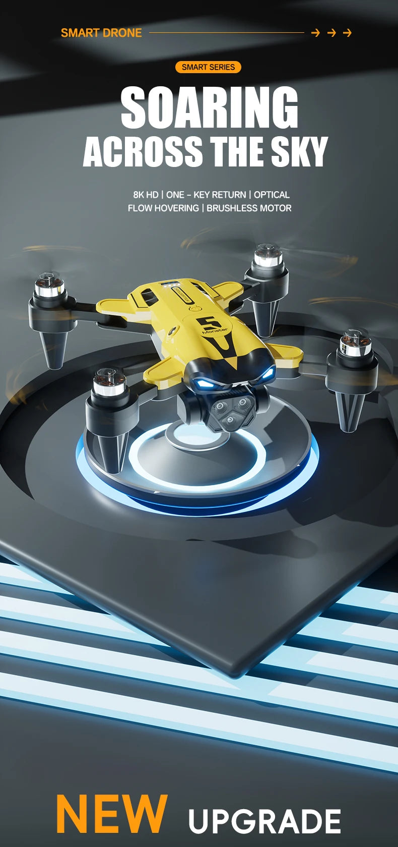 M5 Drone Professional 8K GPS Three Camera 360° Obstacle Avoidance Photography Optical Flow Positioning Brushless Quadcopte Gifts