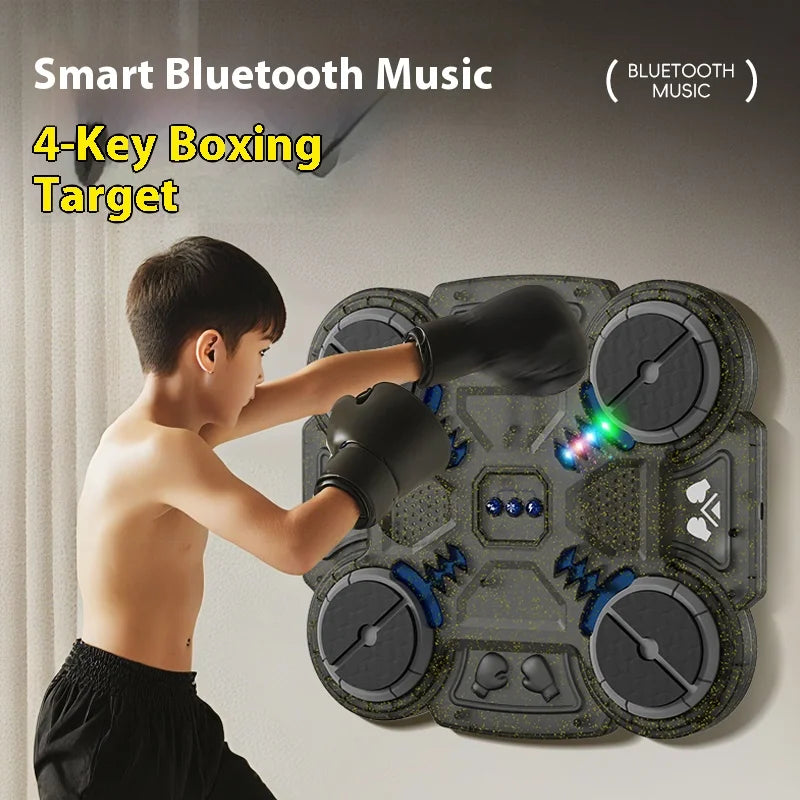 Smart Music Bluetooth Boxing Machine with Scoring System 4/6 Keys Electric for Fitness Training Stress Relief Toy Kids Adults
