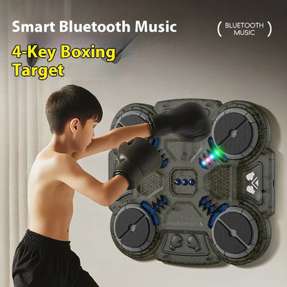 Smart Music Bluetooth Boxing Machine with Scoring System 4/6 Keys Electric for Fitness Training Stress Relief Toy Kids Adults