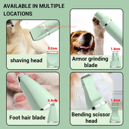 New 4-in-1 Electric Pet Multi functional Beauty Tool Set Dog Hair Clipper Rechargeable Pet Hair Clipper Shaver Cat Supplies