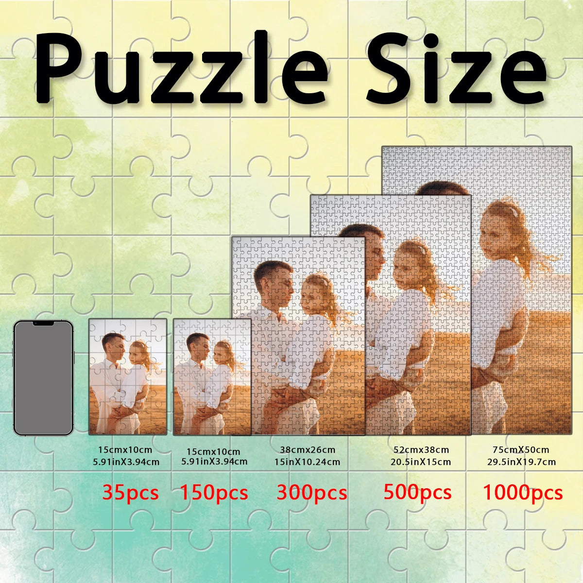 1000/300/500pcs Graduation  Customized Picture Personalised Decompression Puzzles Personalized Poster For Kids Toy Children Gift