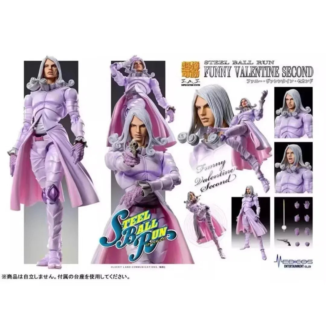 Jojo S Bizarre Adventure Funny Valentine Steel Ball Run Action Figure Pvc Collectible Model Desktop Decor For Adult Anime Fans