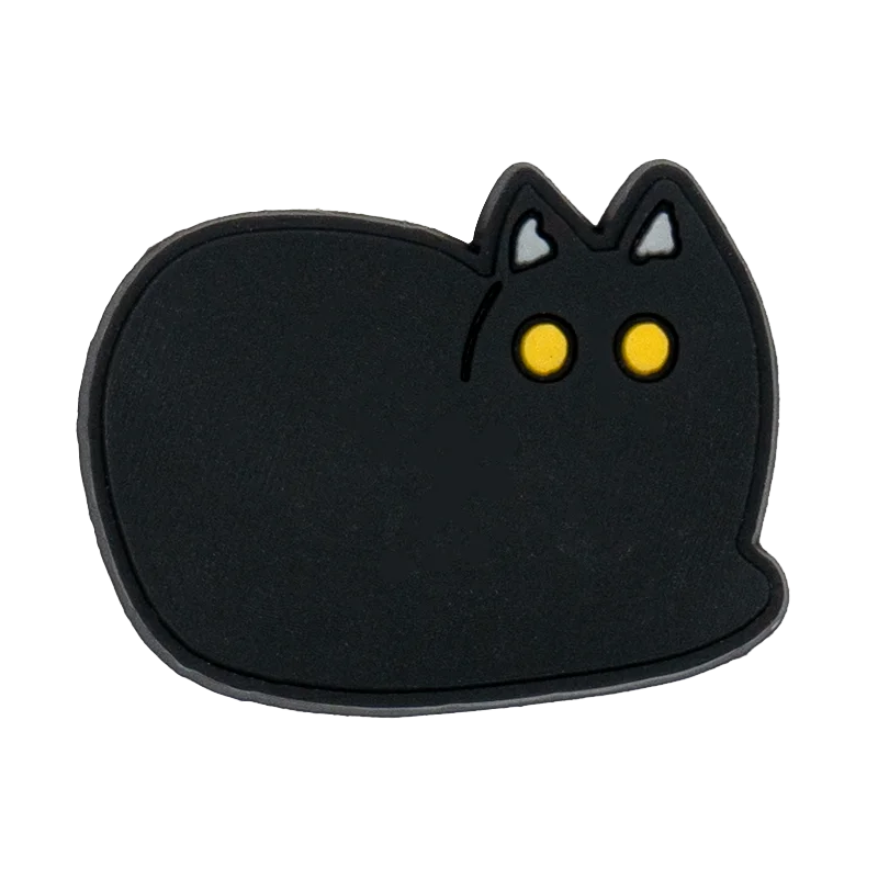 1/50/100pcs Cat Shoe Charms Sphinx Orange Cat Pins for Shoe Accessories Cute Decorations for Kids Women Clog Buckle Ornament