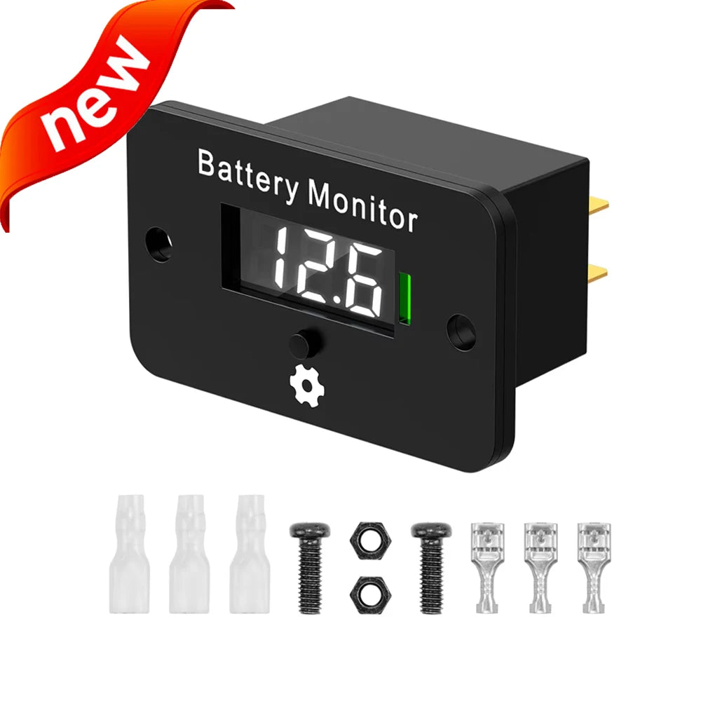 2026 New Upgrade BM280 Battery Level Monitor 12V 24V 36V 48V 60V 72V LCD Battery Voltage Meter for Golf Cart Club Car RV