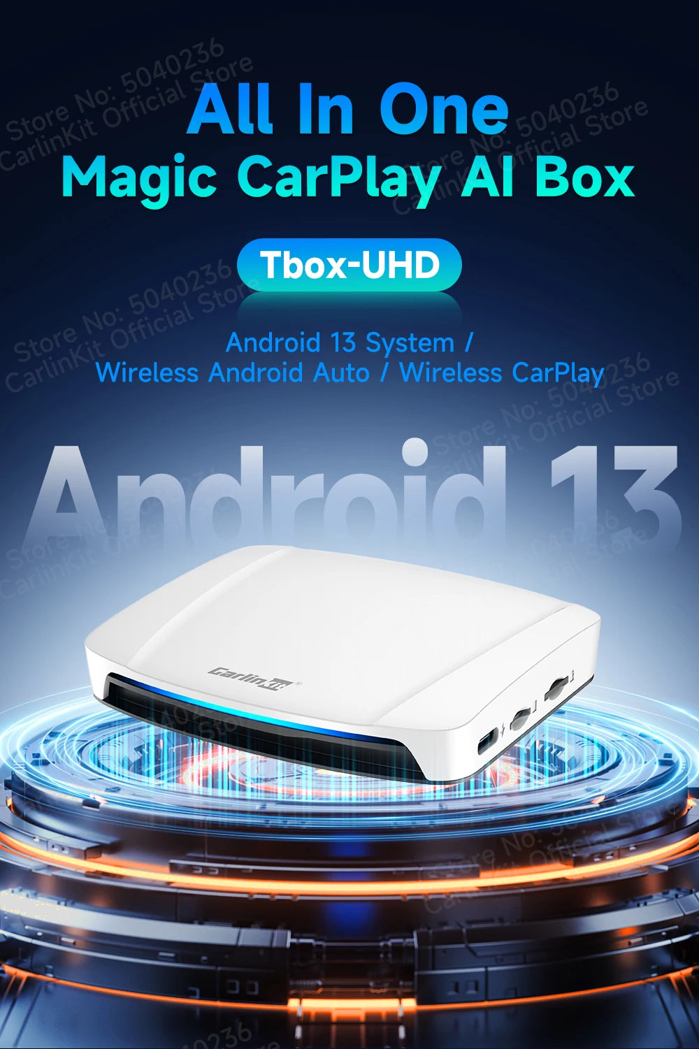 2026 New CarlinKit Android 13 CarPlay AI Box HDMI Wireless CarPlay Android Auto TV Video Box Qualcomm SDM660 8-Core Split Screen