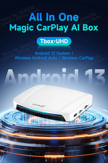 2026 New CarlinKit Android 13 CarPlay AI Box HDMI Wireless CarPlay Android Auto TV Video Box Qualcomm SDM660 8-Core Split Screen