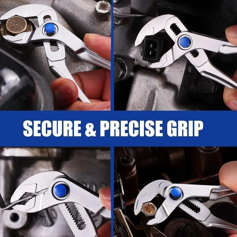 Car Auto Repair Tool Mini Groove Joint Pliers Push Lock V Jaw Adjustable Multi Grip Hand Tool Car Repair Mechanic Workshop Jaw
