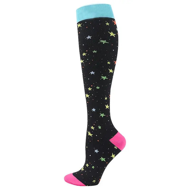 58 Styles Compression Socks 30 Mmhg Heart Star Stripe Socks New Unisex Golfs Tube Thigh Men Outdoor Long Pressure Stockings