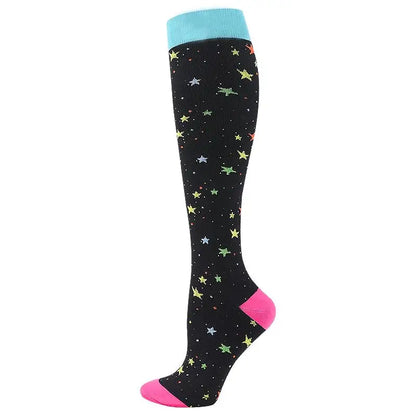 58 Styles Compression Socks 30 Mmhg Heart Star Stripe Socks New Unisex Golfs Tube Thigh Men Outdoor Long Pressure Stockings