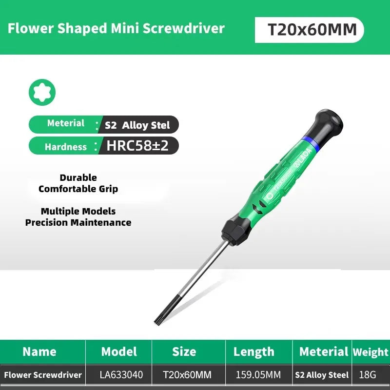 LAOA 1pcs precision screwdriver SL1.0-4.0 screwdriver phillips mini screwdriver phillips screwdriver plum blossom T5-T20