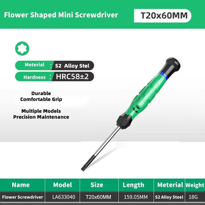 LAOA 1pcs precision screwdriver SL1.0-4.0 screwdriver phillips mini screwdriver phillips screwdriver plum blossom T5-T20