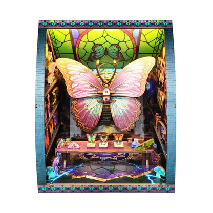 3D Butterfly Room Wooden Puzzle Adults DIY Handmade Jigsaw Educational Toy Unique Art Ornament Souvenir Gift for Kids Decoration