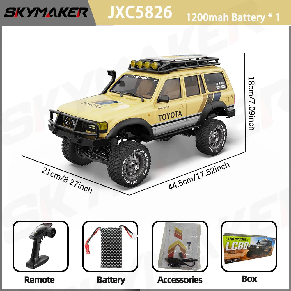 JXC LC80 4WD Brushed RC car  2.4GHz RTR 1/12 Electric Remote Control Electric Off-Road Climbing Car Model Cars Toys Gift