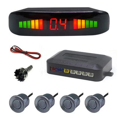 Car Parking Sensors Parking Kit LED Display 22mm 4 Sensors Backlight Reverse Backup Radar Monitoring System 6 Colors 12V