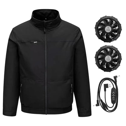 Smart Air Conditioned Jacket with Four Hole Fan Clothing Men's Outdoor Fishing Sun Protection Uniform Labor Protection Workwear
