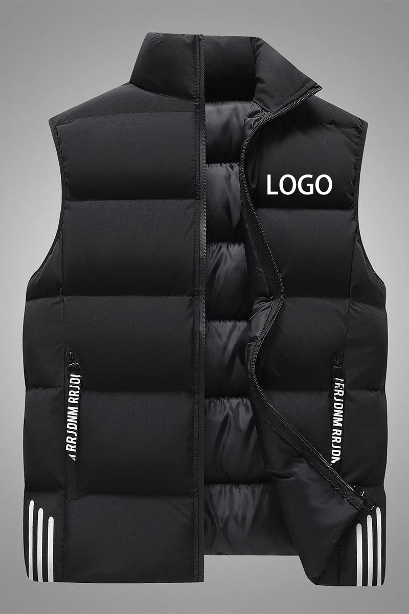 Soft Padded Waistcoat Men Lightweight Waistcoat Stylish Men's Winter Vest Warm Windproof Sleeveless Outerwear with for Outdoor