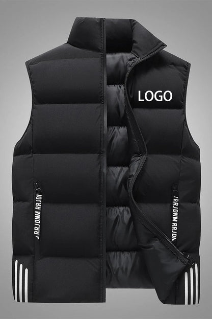 Soft Padded Waistcoat Men Lightweight Waistcoat Stylish Men's Winter Vest Warm Windproof Sleeveless Outerwear with for Outdoor