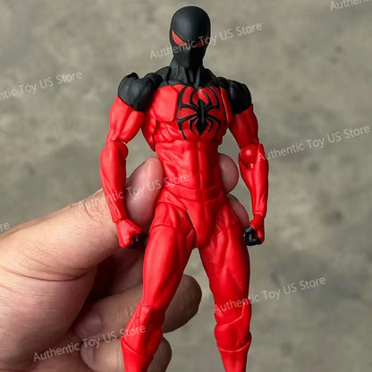 100% Original Mess Toys Spider Man Symbiote Spiderman Messtoys Black Suit Neighbor Scarlet Spider Anime Action Figure Gifts Toys