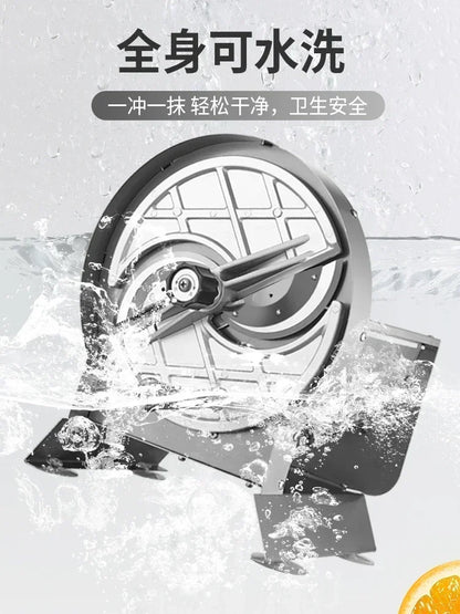 New small manual multi-function slicing machine. Cuts lemon slices, lotus root, fruits and veggies. For milk tea shops.