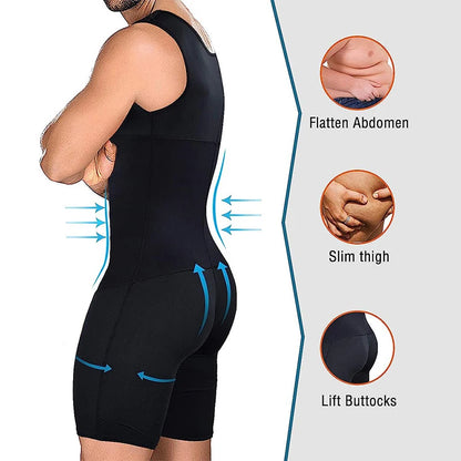 Compression Suit Full Body Shapewear for Men Slimming Bodysuit Waist Trainer Hip Enhancer Thigh Trimmer Shaping Underwear Shirts