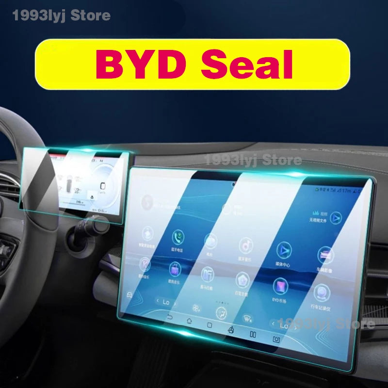 For BYD Seal Tempered Glass Car Interior Navigation Entertainment Media Touch Center Display Screen Protective Film
