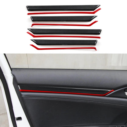 For Honda Civic 10th Gen (2016 -2021) Interior Accessories, Car Center Console Gear Shift Panel , Carbon Fiber ABS Trim Sticker