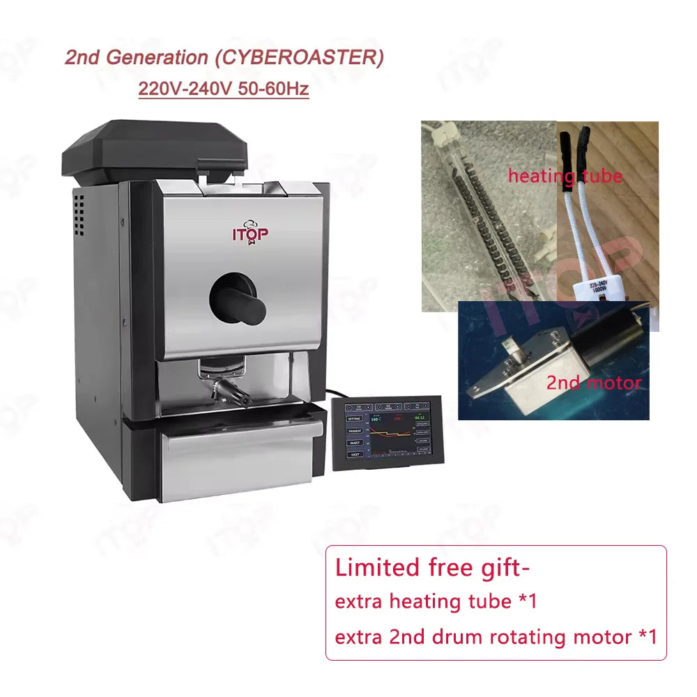 ITOP Coffee Roaster Artisan Connection IT-CBR-2 Electric Coffee Bean Roaster 4 Modes With Cooler Smoke Filter Roaster 500g 1000W