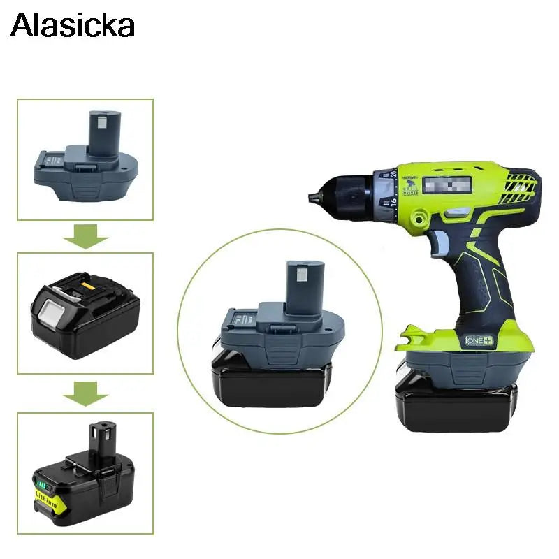 Adapter DM18RL MT20RNL BPS18RL use For RYOBI/Makita/Dewalt/Milwaukee Black Decker Porter-Cable Stanley Li-ion Battery 18V Tool