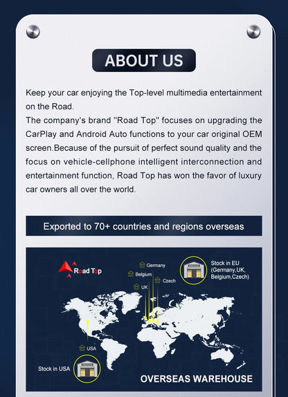 Road Top 7" HD Car Radio Wireless CarPlay Android Auto Stereo Audio For Volkswagen/Seat/Skoda/Passat/Golf/Polo Player