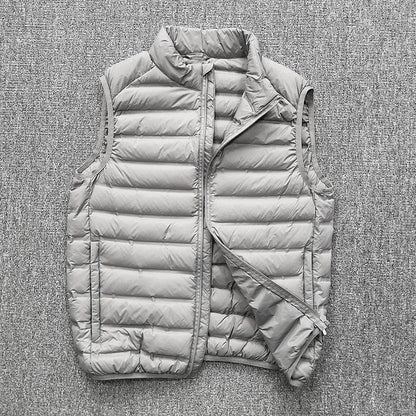 Ultra-Light down Vest Men's Spring Autumn Winter Fashion City Style Standard Fit Youth Daily Wear Couple's Style Vest