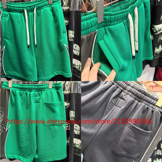 Real Photo Men's High Quality GOD High Street SPEED Shorts Streetwear Elastic Waist Drawstring Casual Sports Pants in Stock