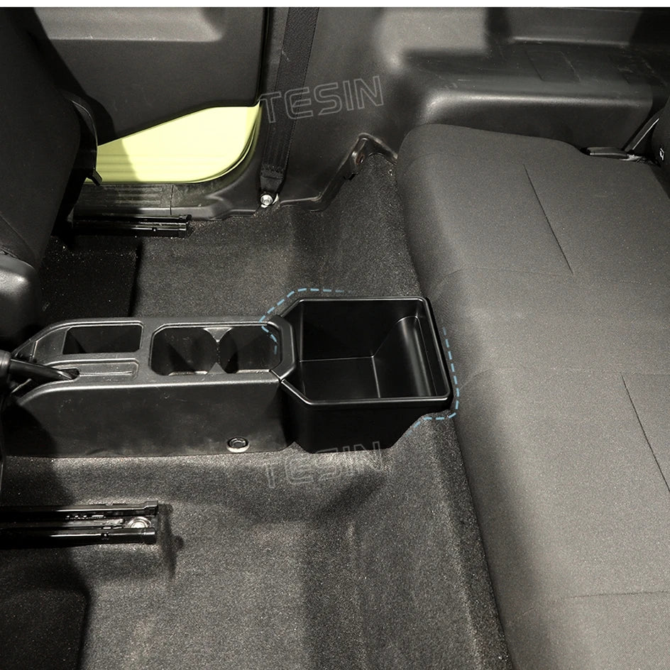 TESIN Car Rear Center Storage Box Organizer for Suzuki Jimny JB74 2/4 Door 2019 2020 2021 2022 2023 2024 Up Interior Accessories