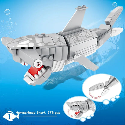 Shark Ocean Animal Building Block Toy - Enhance Hands-On Skills, Deepen Understanding of Marine Life, Perfect Fun Playtime Toy