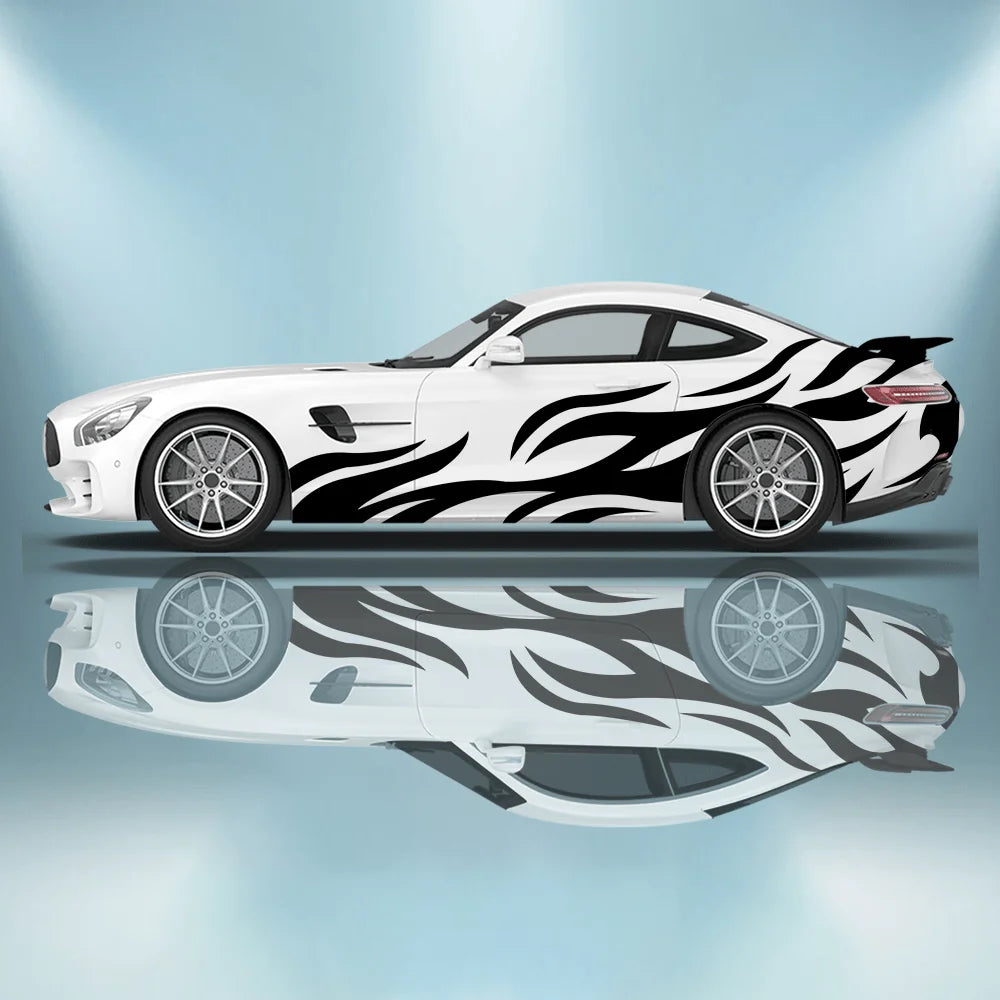 Creative Personality Flame Car Sticker Full Body Decal Wrap Scratch Protection Car Sticker Waterproof Car Vinyl Wraps