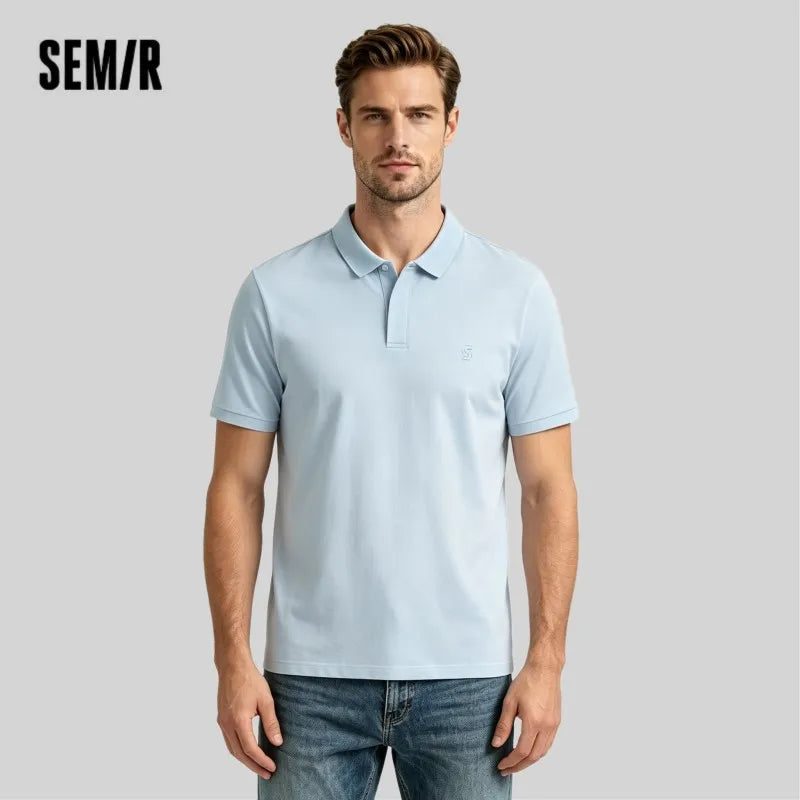 Semir Men Polo Shirt Basic Business Urban Casual Soft Knit Versatile Short Sleeve Top 2026 Comfortable Daily Fashion Wear