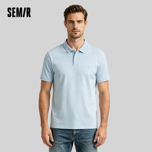 Semir Men Polo Shirt Basic Business Urban Casual Soft Knit Versatile Short Sleeve Top 2026 Comfortable Daily Fashion Wear