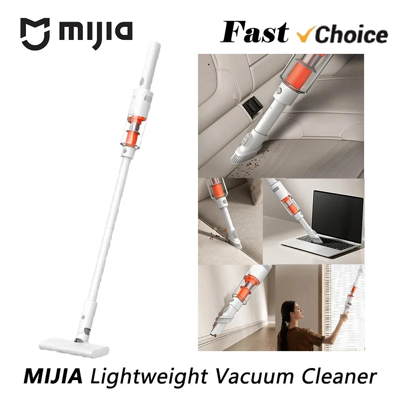 MIJIA Lightweight Vacuum Cleaner 22,000Pa Suction, 2 Cleaning Mode,Washable Accessories,Type-C 40min Run, Chinese Version